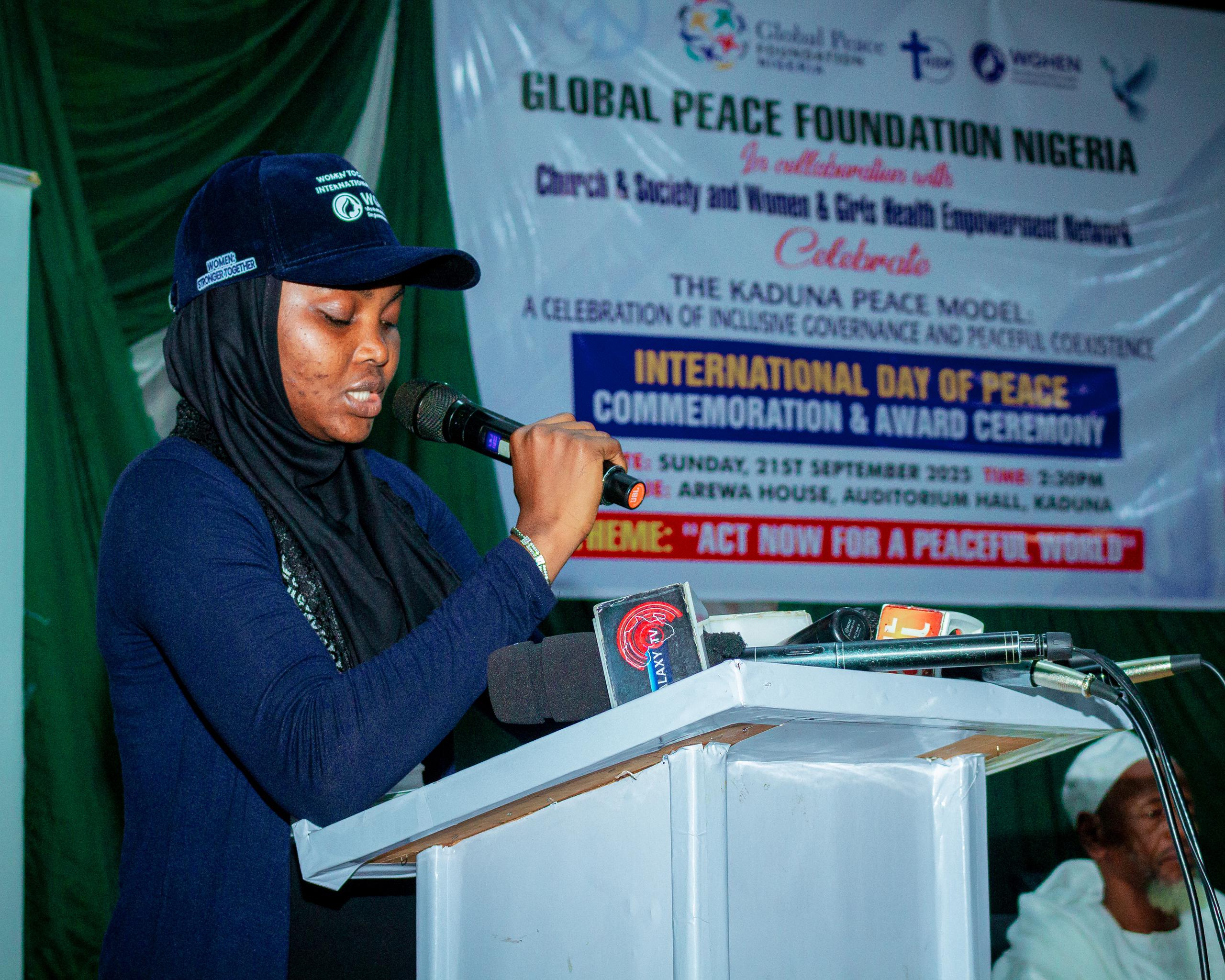 Barr. Farida Muhammad Oyiza delivering goodwill message